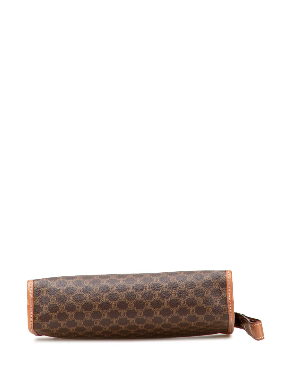 Pre-owned Celine 2005 Macadam Coated Canvas Clutch Bag In Brown