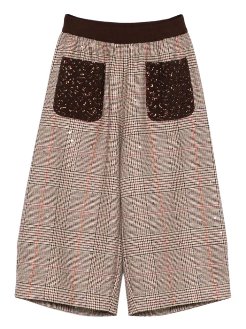 Mi Mi Sol check-pattern trousers