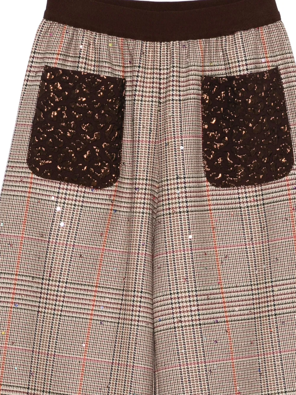 Mi Sol Geruite broek Bruin