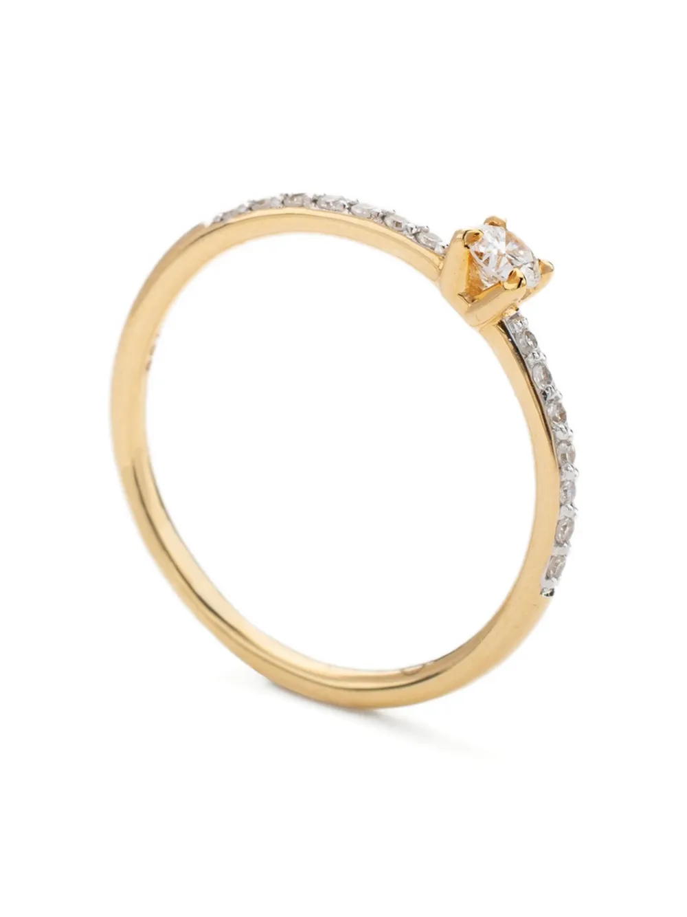 We By Whitebird 18k Yellow Gold Solitaire Diamond Ring In Gold