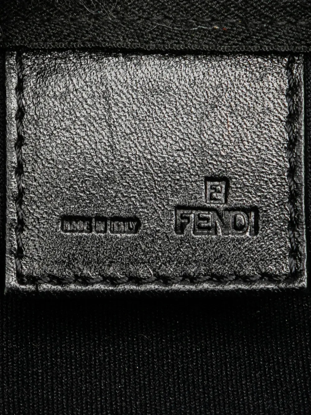 Pre-owned Fendi 2000-2010 Zucchino Canvas Pouch In Black
