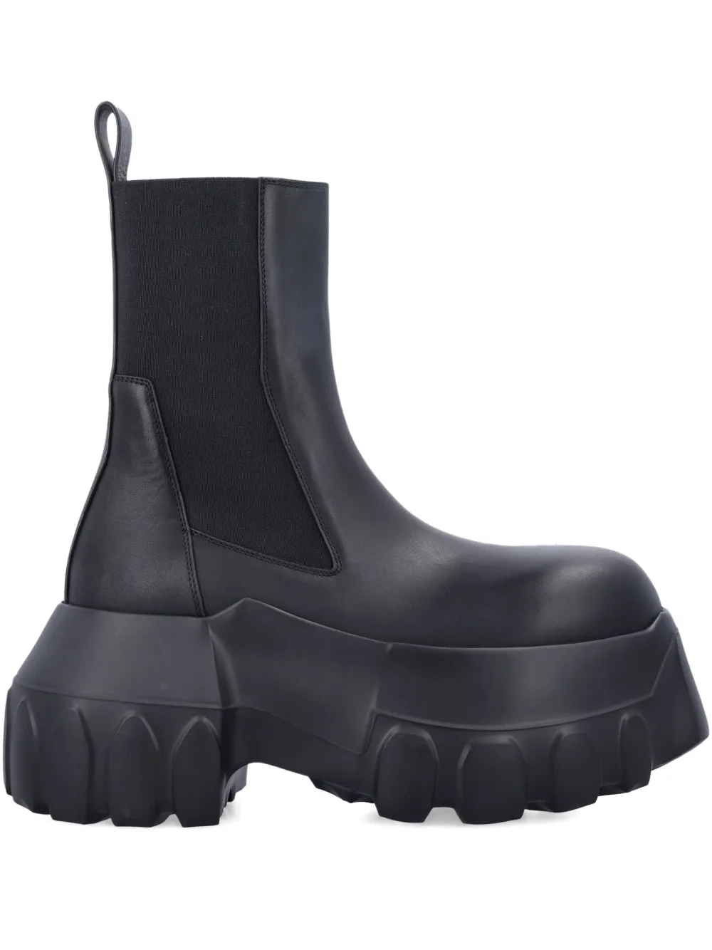 Rick Owens Elastic-panelled Tractor-sole Boots In Black