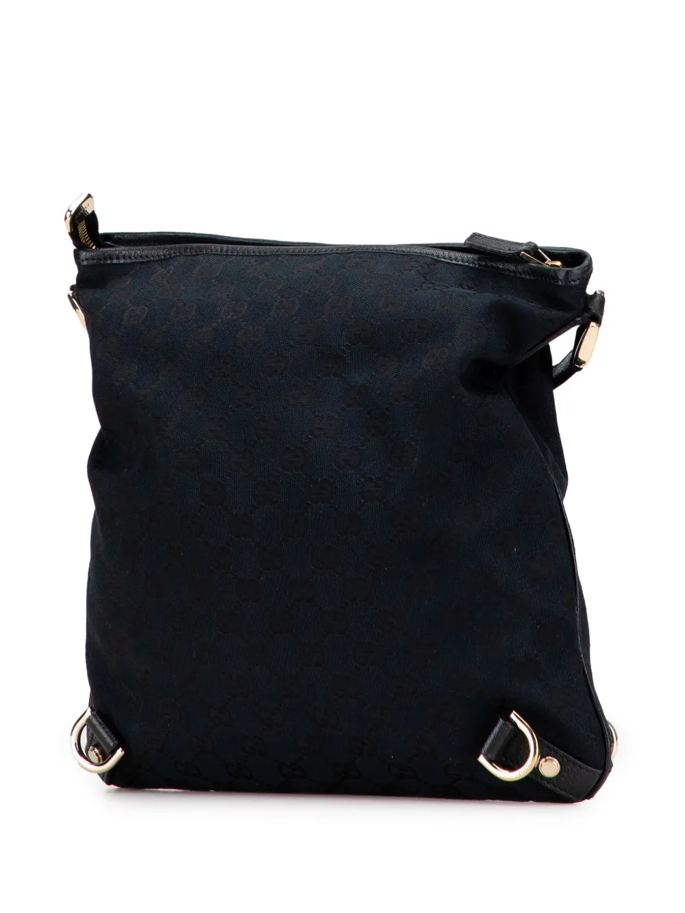 Pre-owned Gucci 2000-2015 Gg Canvas Abbey D Ring Crossbody Bag In Blue