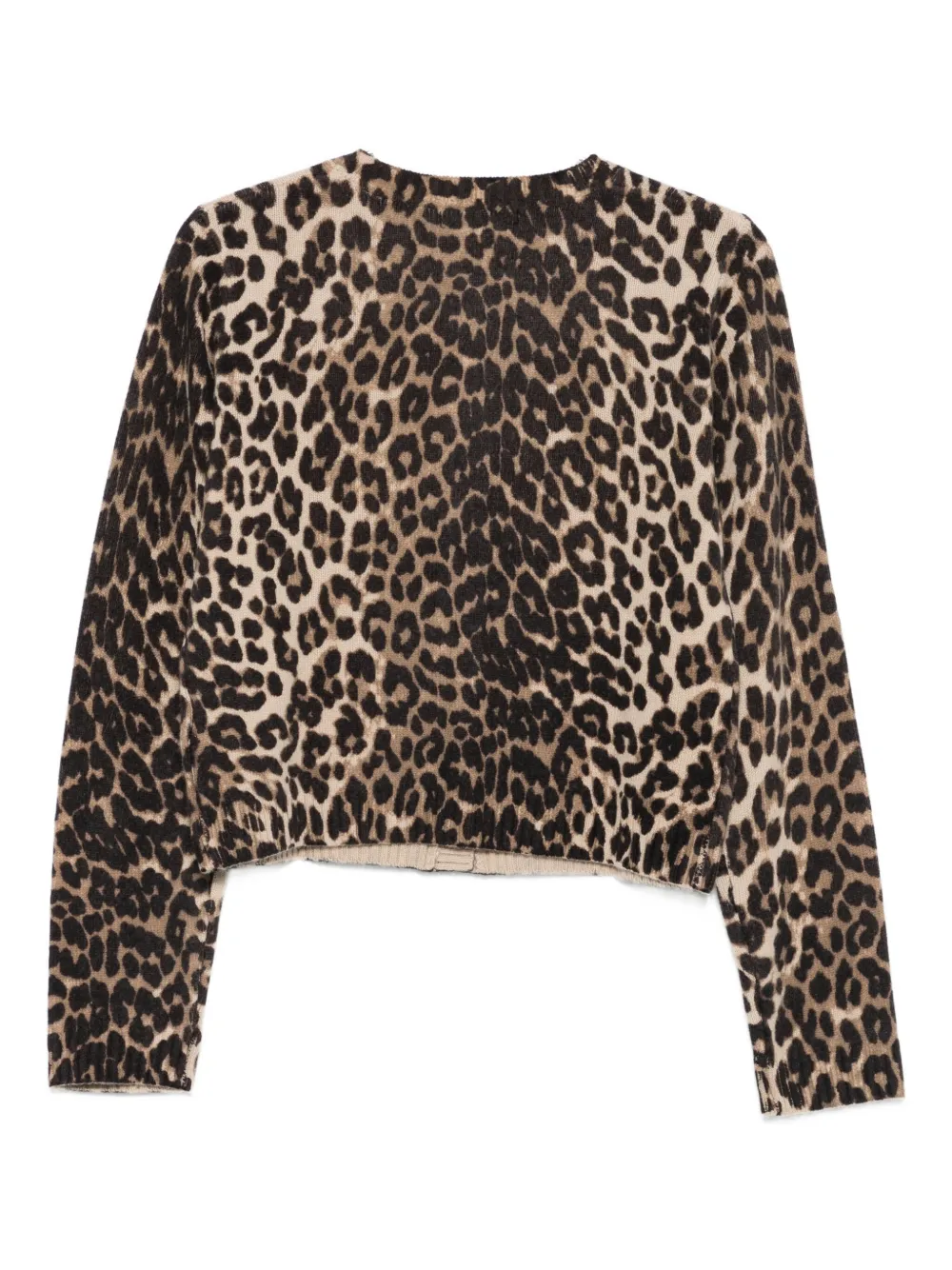 Seventy Leopard-print Button-up Cardigan In Brown