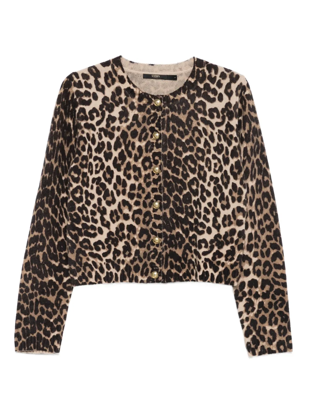 Seventy leopard-print button-up cardigan | Brown | Image 1