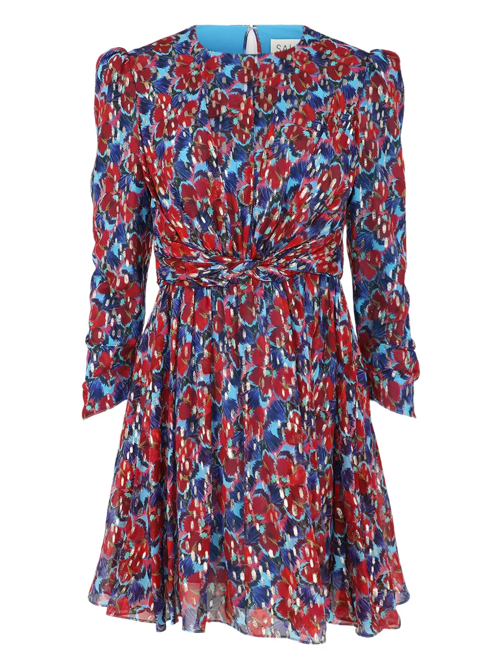 Saloni floral-pattern mini dress | Red | Image 1