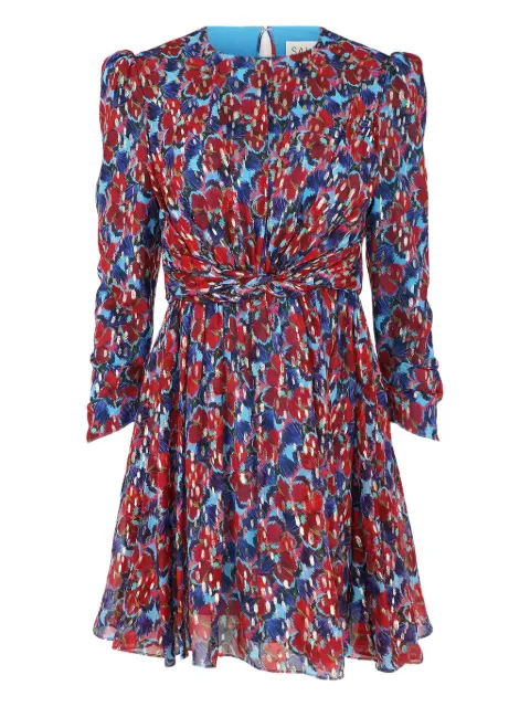 Saloni floral-pattern mini dress