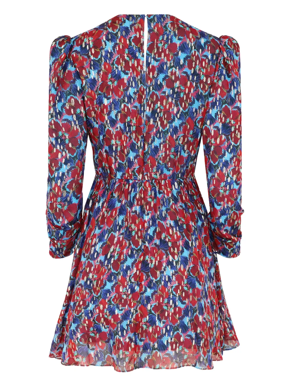 Saloni floral-pattern mini dress - Rood