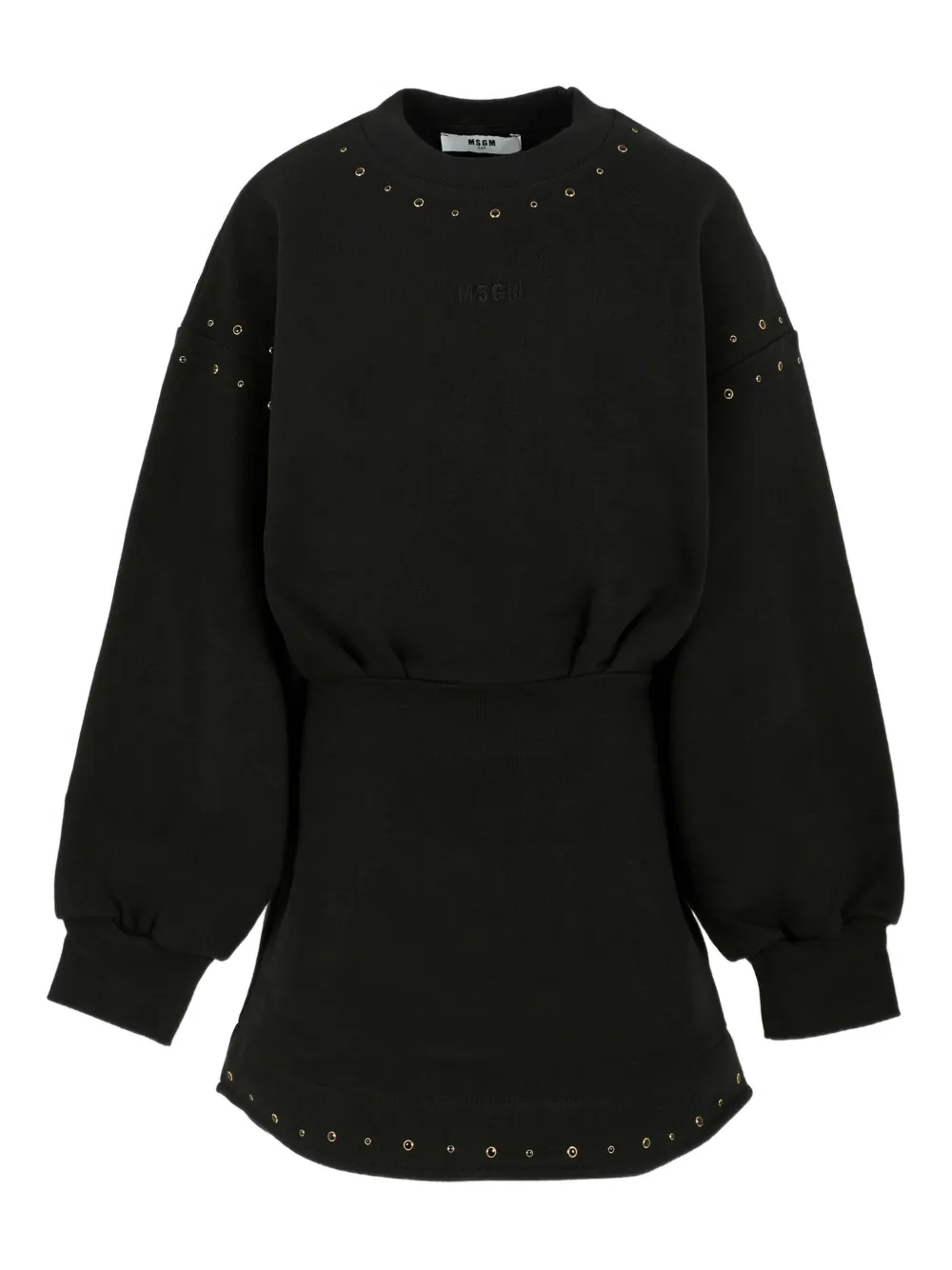 MSGM Kids embellished cotton dress | Black | Image 1