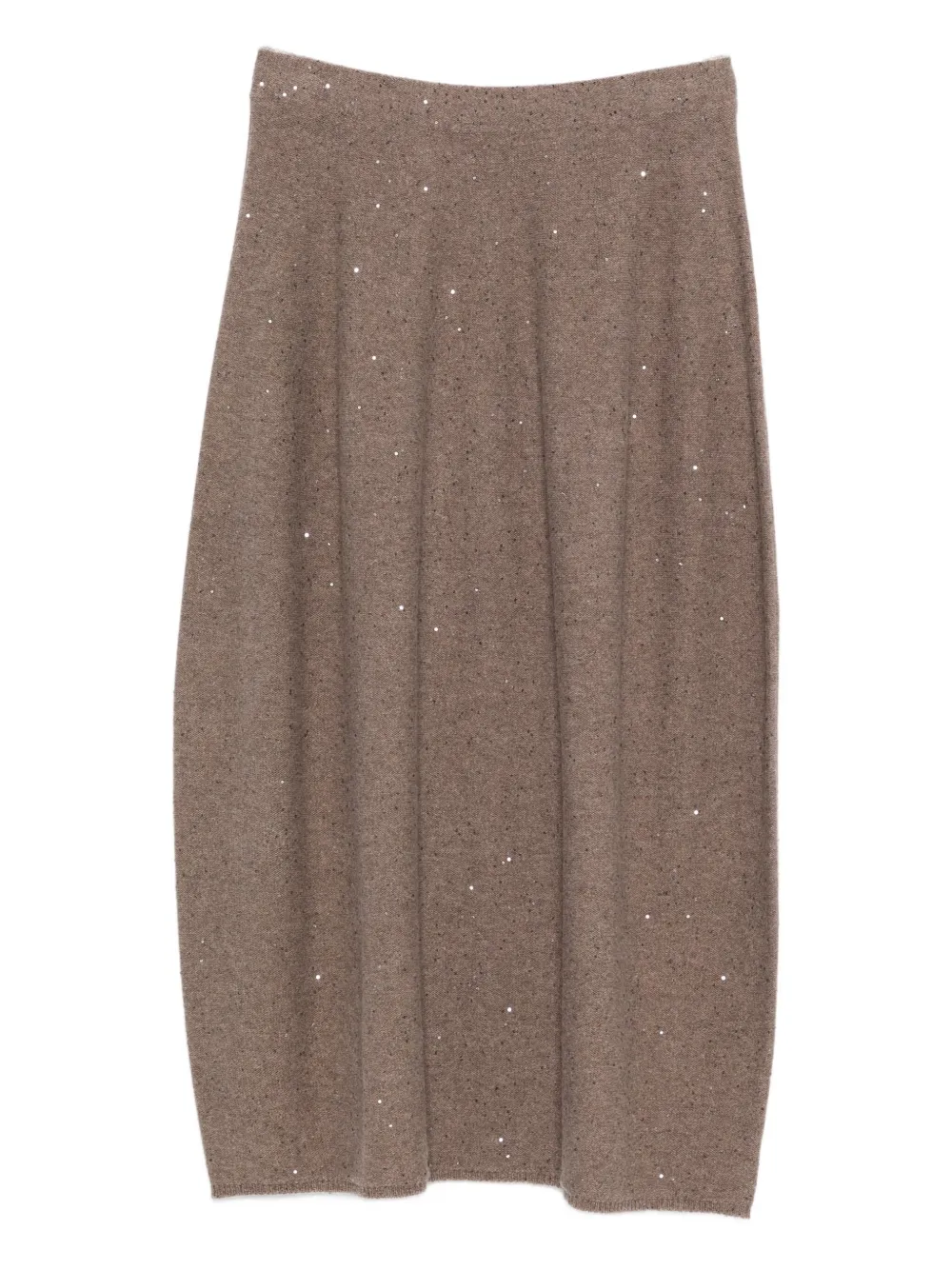Antonelli Sequin-embellished Midi Skirt In Neutral