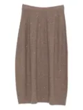 Antonelli sequin-embellished midi skirt - Neutrals
