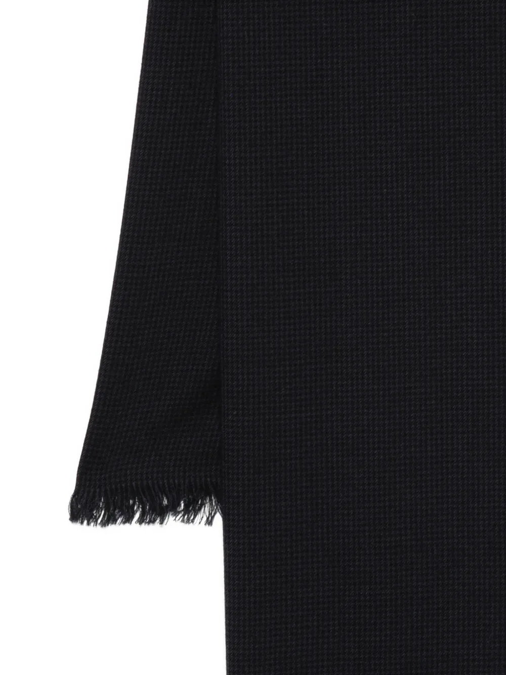 TOM FORD Sjaal met pied-de-poule print en franje Blauw