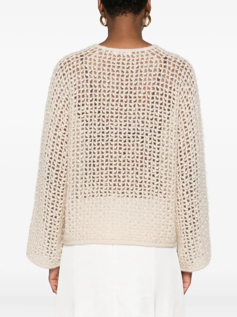 By Malene Birger Amil Embellished Sweater In Neutral