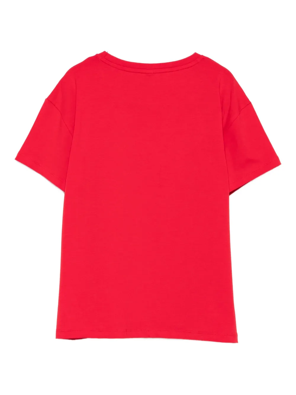 Moschino Teddy Bear-print Short-sleeves Top In Red