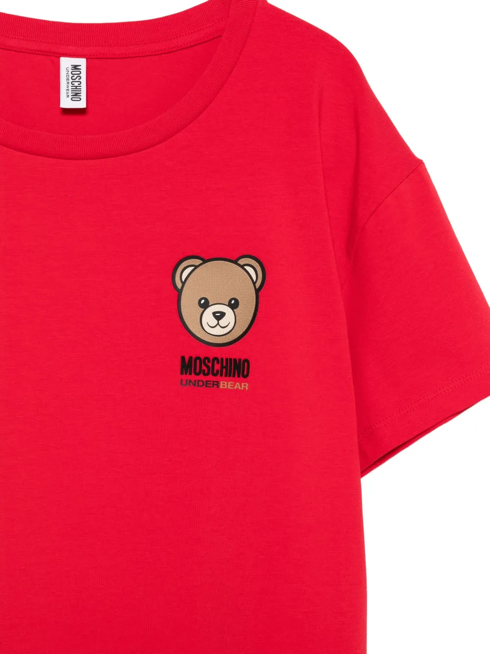 Moschino Top met korte mouwen en Teddy Bear-print Rood