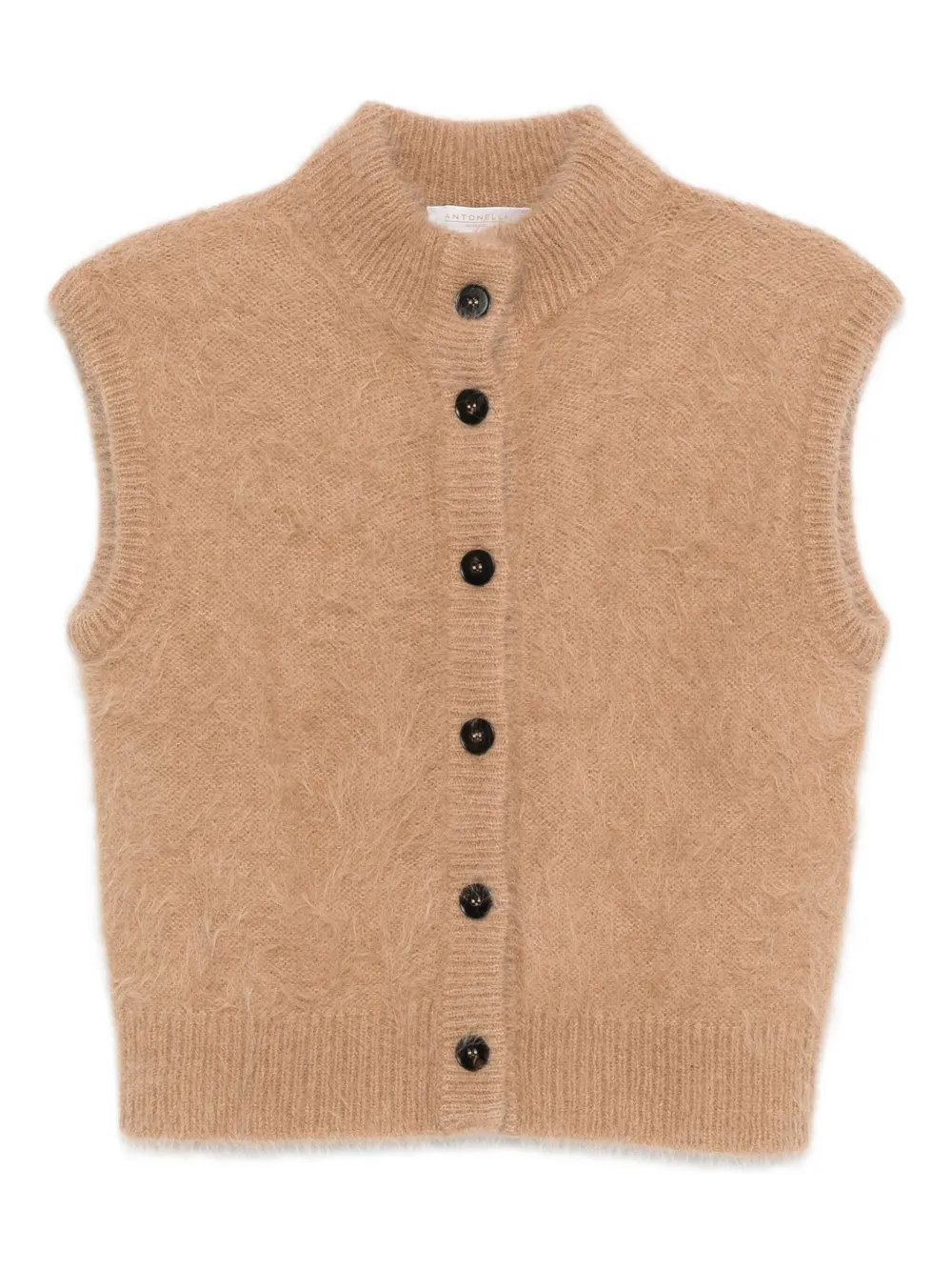 Antonelli high-neck buttoned cardigan | Neutrals | Image 1