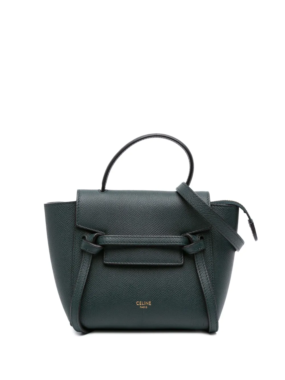 Céline Pre-Owned 2020 ピコ グレインカーフ ベルトバッグ サッチェル - グリーン Céline Pre-Owned 2020 ピコ グレインカーフ ベルトバッグ サッチェル - グリーン