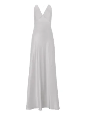 knee length dresses for ladies Lace Inset Gown