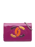 CHANEL Pre-Owned 2012 Patent CC Lipstick Wallet On Chain crossbody bag - Purple