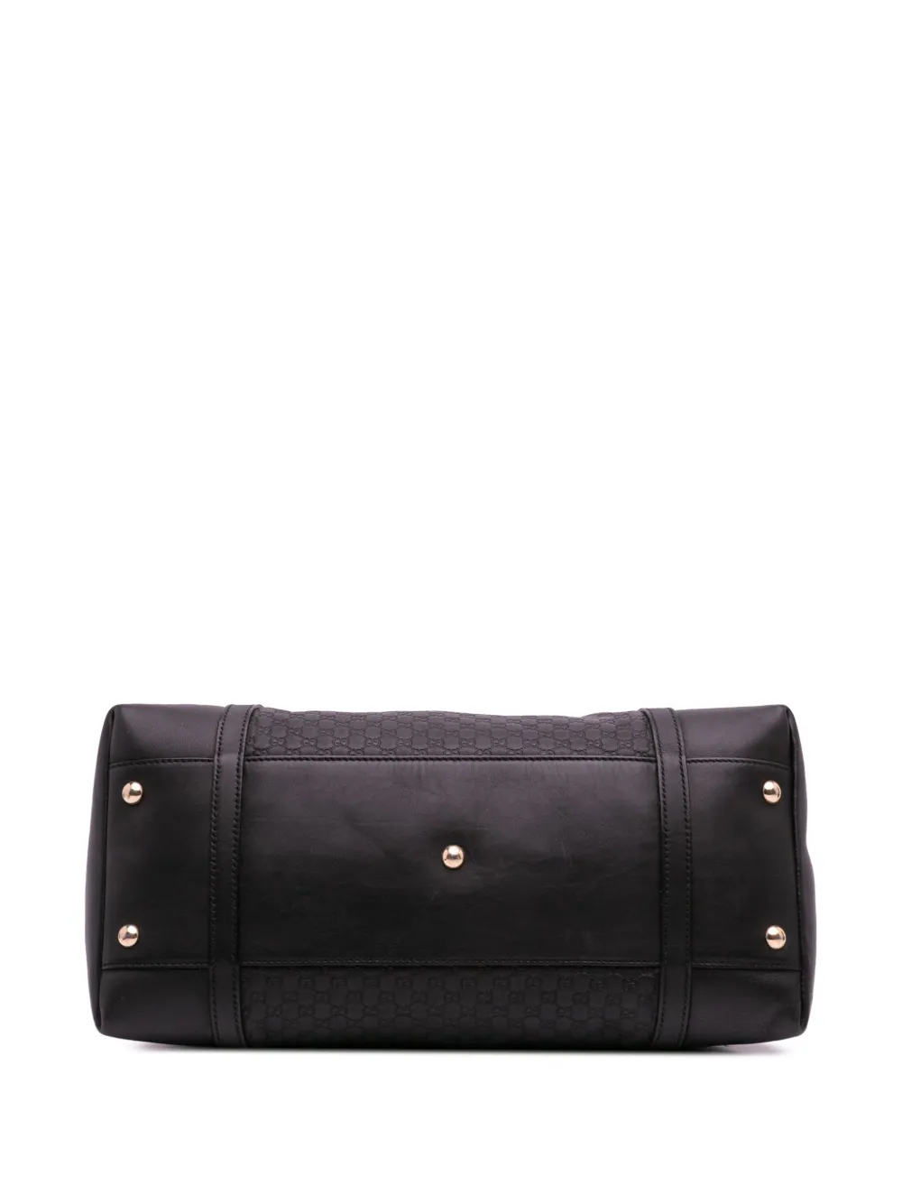 Pre-owned Gucci 2016-2025 Large Microssima Nice Dome Satchel In Black
