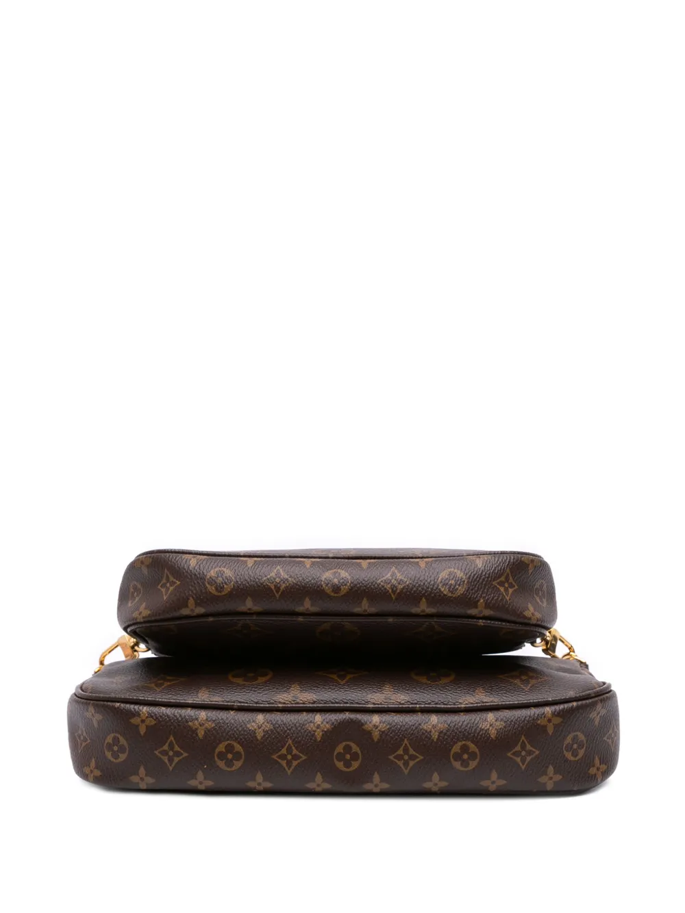 Pre-owned Louis Vuitton 2019-2025 Monogram Multi Pochette Accessoires Satchel In Brown