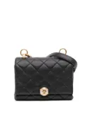 CHANEL Pre-Owned 2019 Mini Quilted Calfskin Pearl CC Accordion Flap crossbody bag - Black