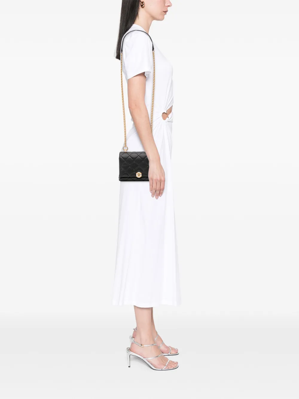 CHANEL Pre-Owned 2019 Mini Quilted Calfskin Pearl CC Accordion Flap crossbody bag | Pre-Owned | Image 2