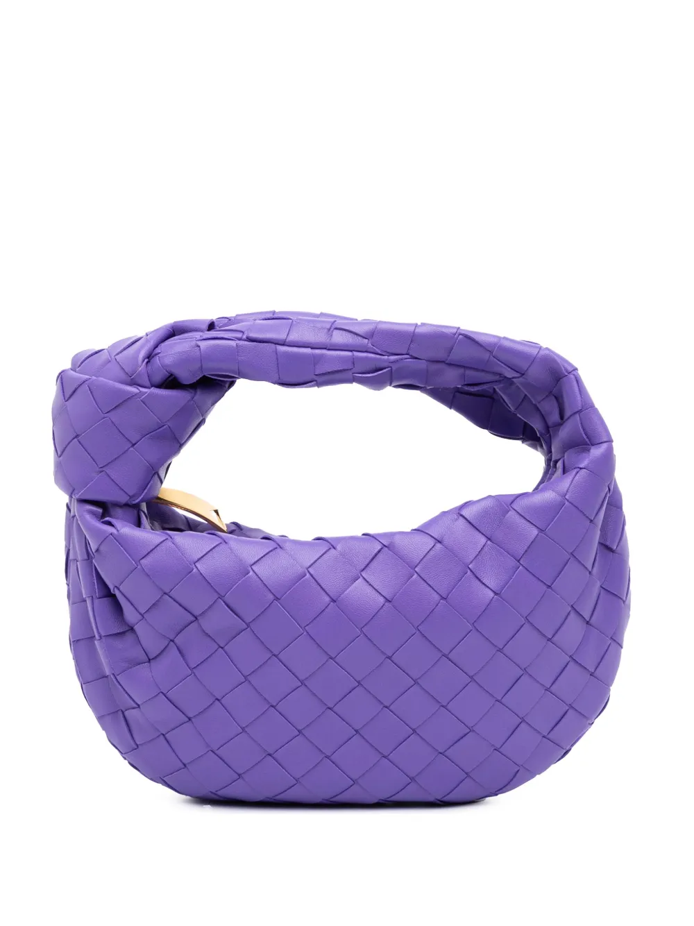 Bottega Veneta Pre-Owned 2012-2025 ミニ ナッパ イントレチャート ジョディ ホーボーバッグ - パープル Bottega Veneta Pre-Owned 2012-2025 ミニ ナッパ イントレチャート ジョディ ホーボーバッグ - パープル