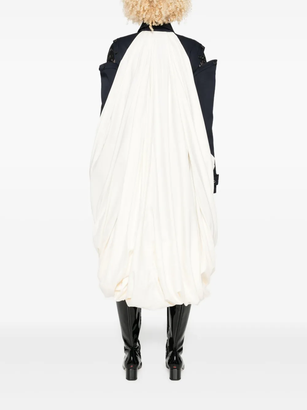 Rokh Mini-jurk met dubbele rij knopen Blauw