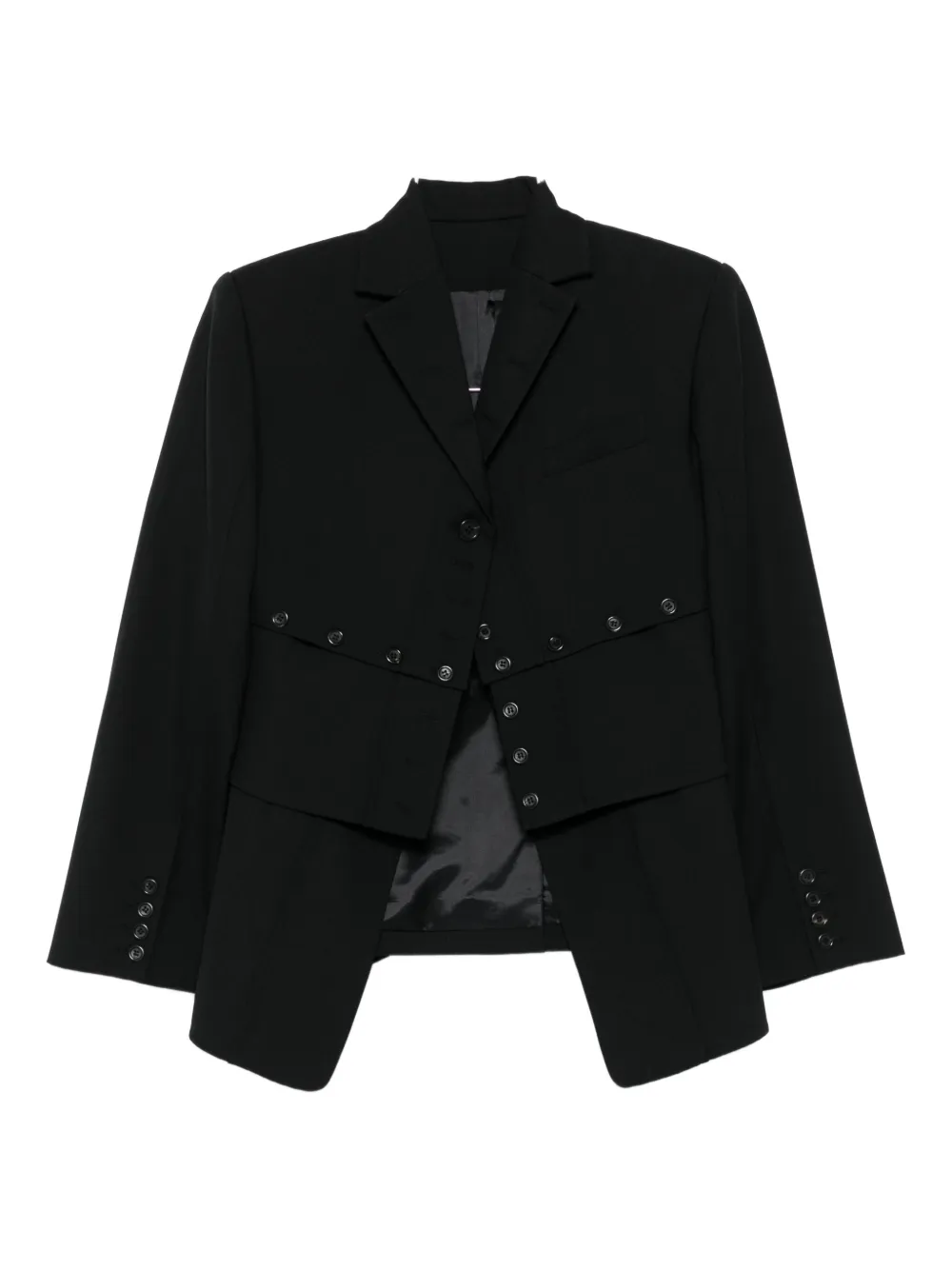 Rokh Button-fastening Blazer In Black