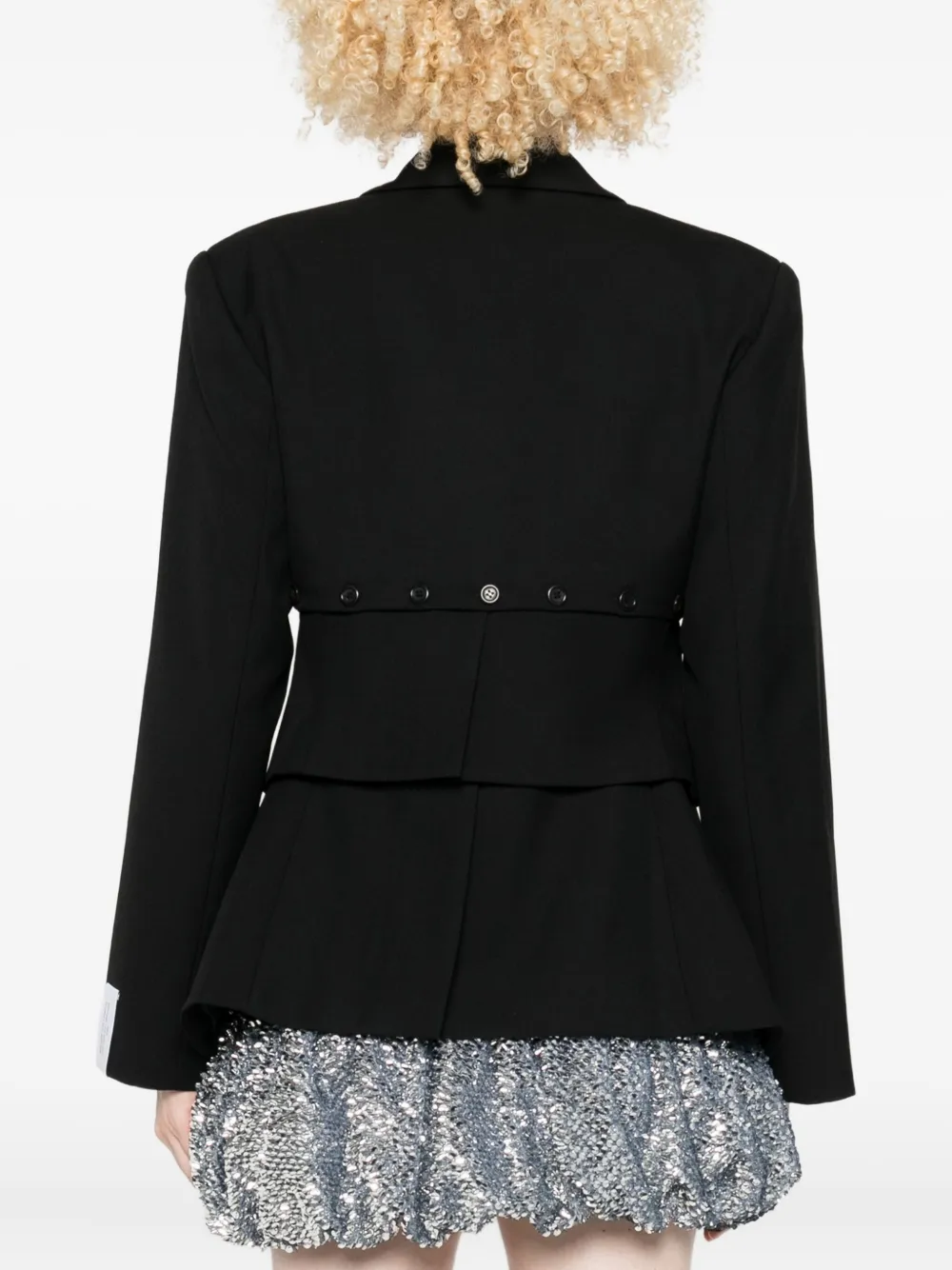 Rokh Button-fastening Blazer In Black
