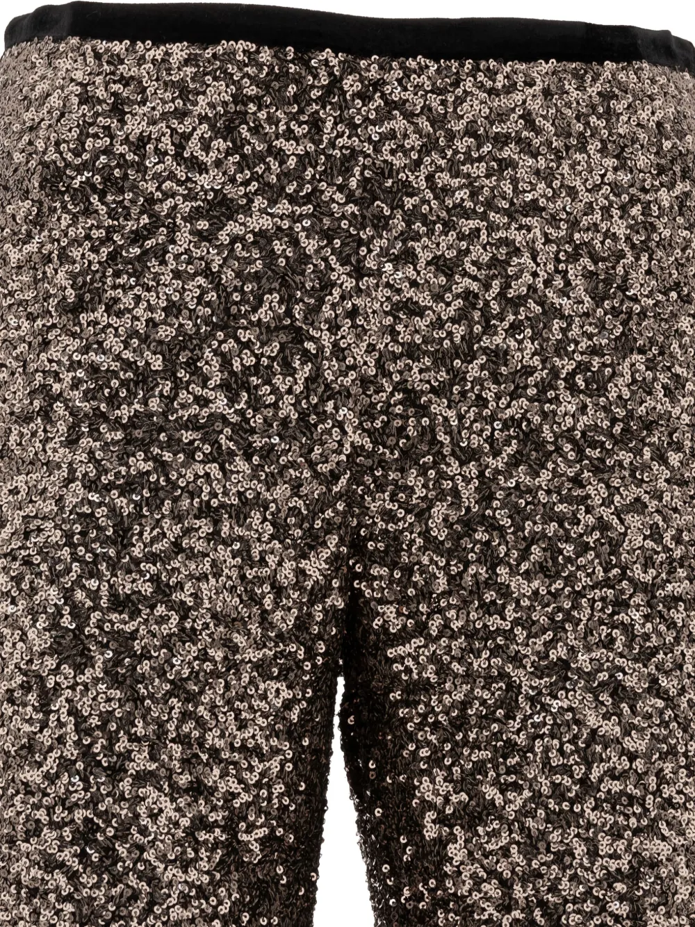 Fit Sequin Trousers In Brown