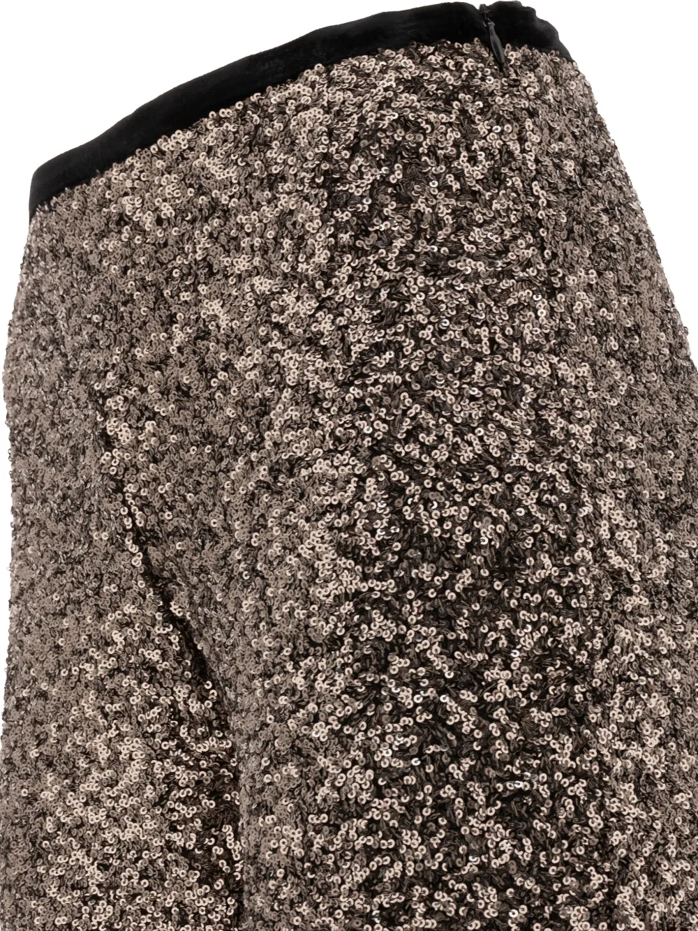 Fit Sequin Trousers In Brown