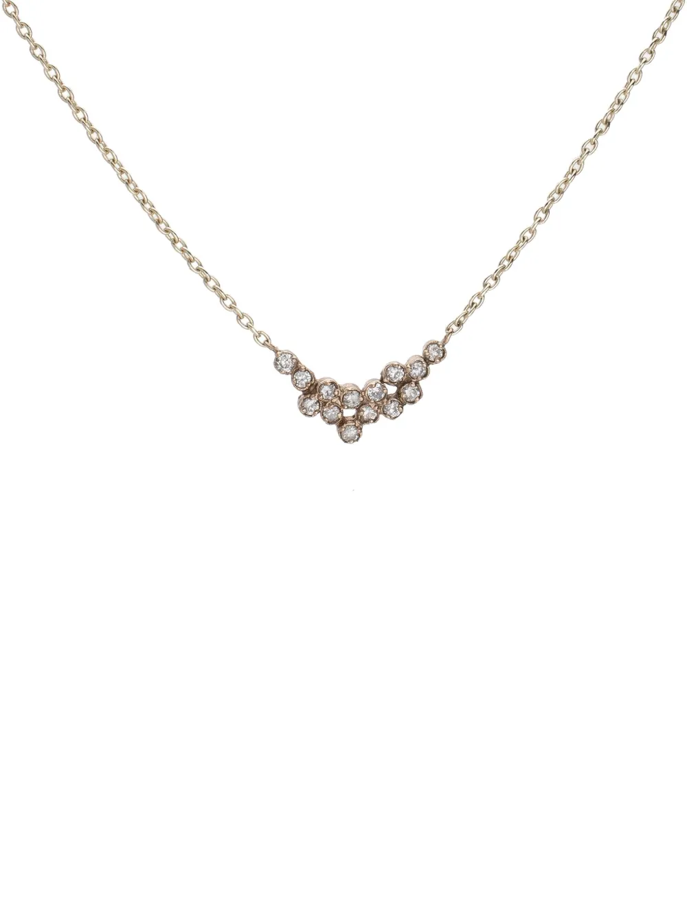 Noguchi 14k White Gold Cluster Diamond Necklace In Gold