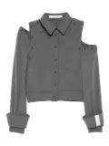 Rokh cut-out button-detail shirt - Grey
