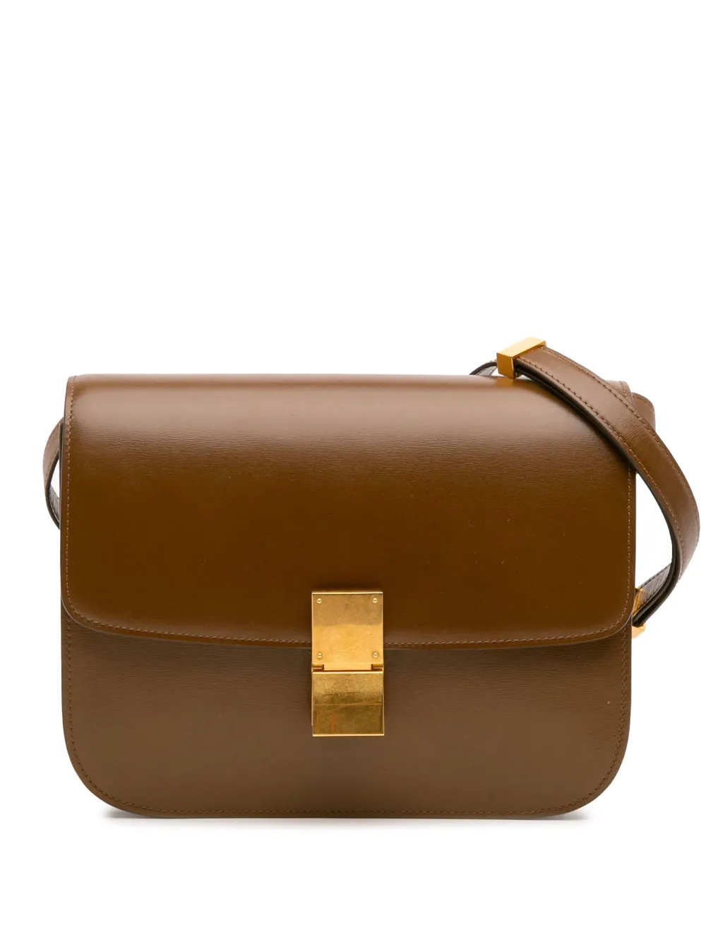 Céline Pre-Owned 2021 ミディアム カーフスキン クラシック ボックス ショルダーバッグ - ブラウン Céline Pre-Owned 2021 ミディアム カーフスキン クラシック ボックス ショルダーバッグ - ブラウン