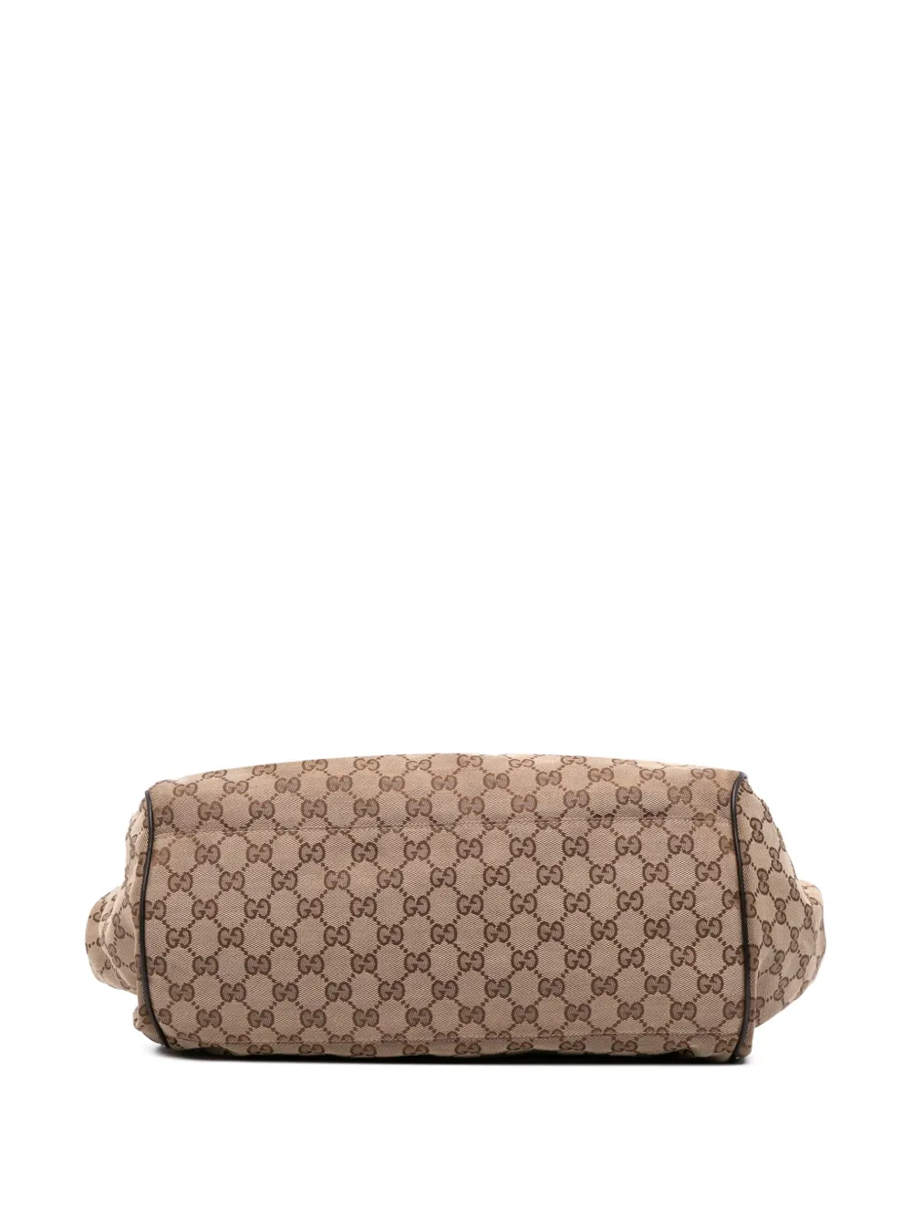 Pre-owned Gucci 2016-2025 Gg Canvas Sukey Satchel In Brown