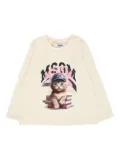 MSGM Kids cat-print long-sleeve T-shirt - Neutrals