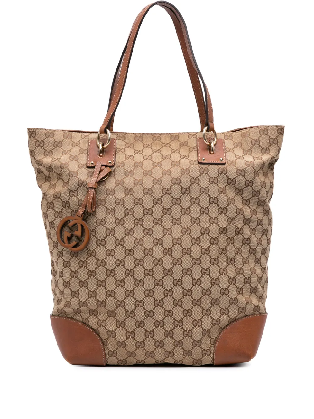 Gucci Pre-Owned 2016-2025 ラージ GGキャンバス トートバッグ - ブラウン Gucci Pre-Owned 2016-2025 ラージ GGキャンバス トートバッグ - ブラウン