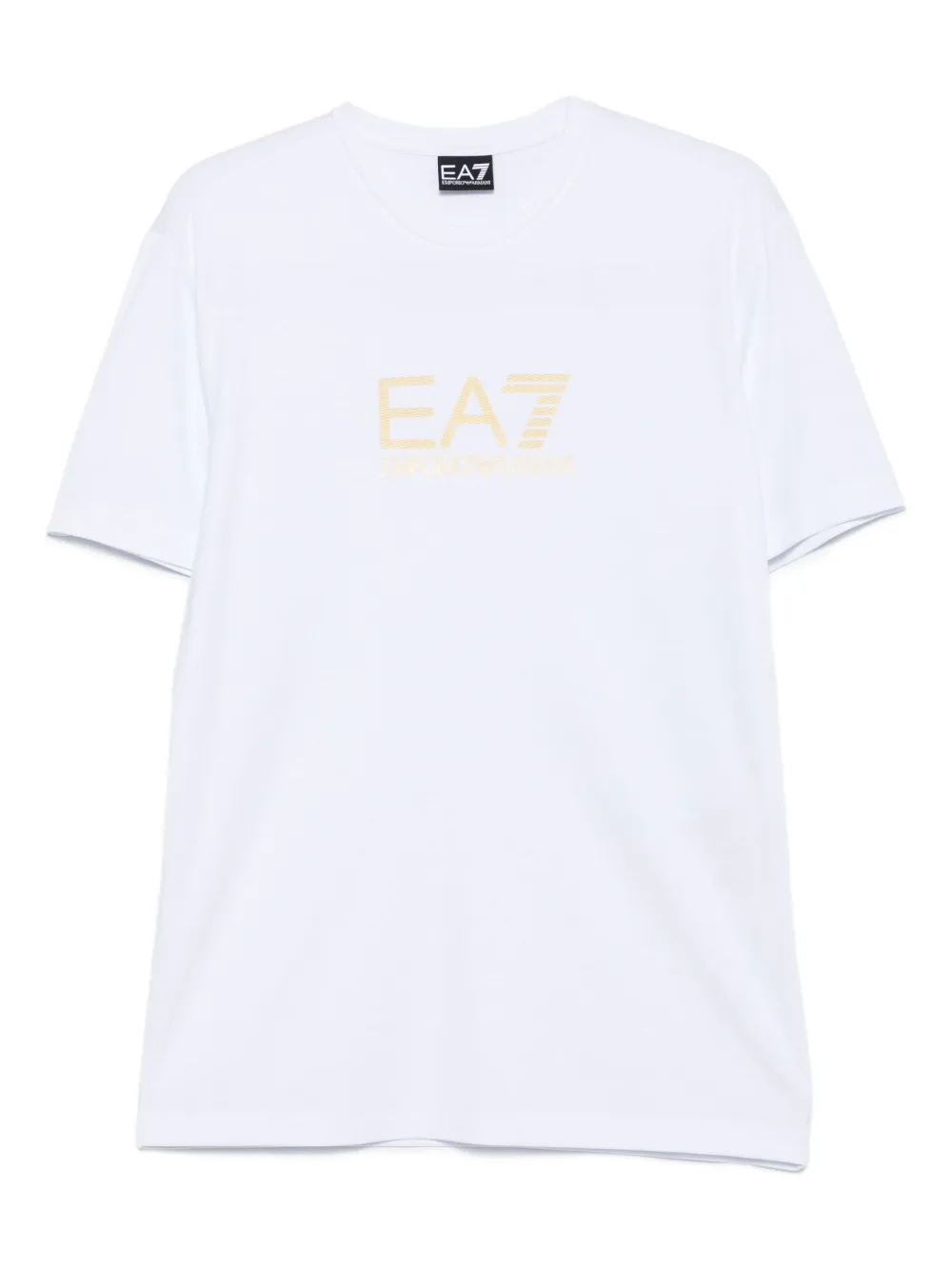 Ea7 Emporio Armani logo-embroidered T-shirt | White | Image 1