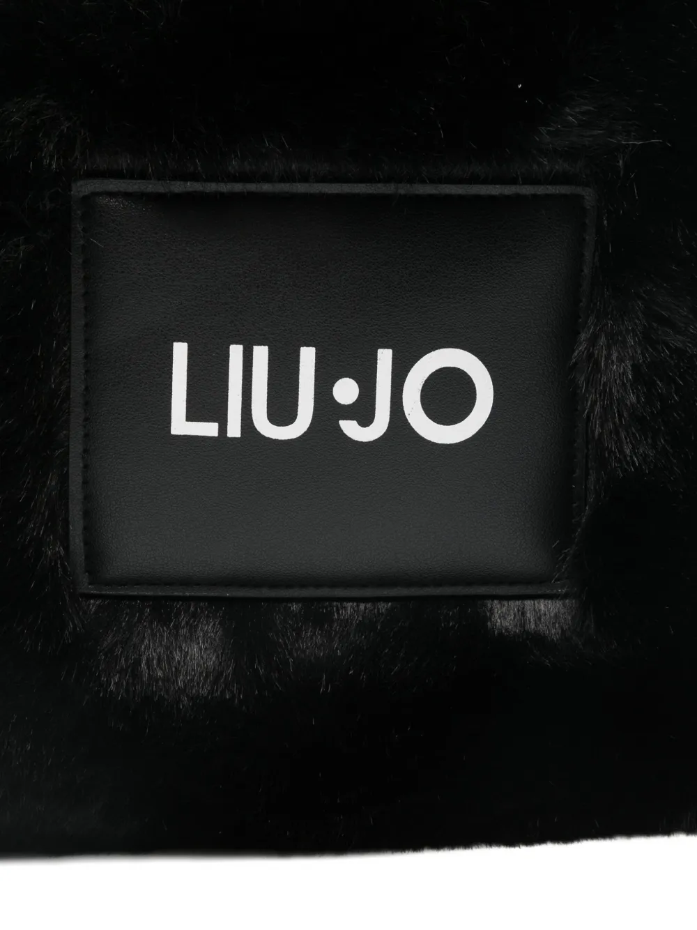 Liu •jo Faux-fur-panelled Top-handle Shoulder Bag In Black