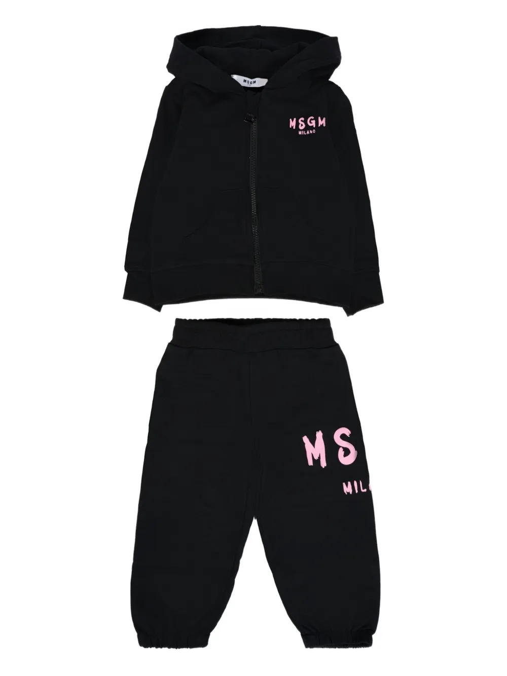 MSGM Kids logo-print tracksuit (set of two) | Black | Image 1