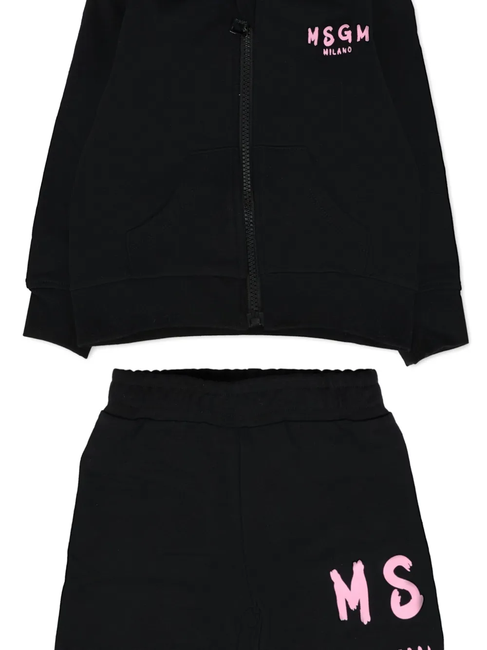 Msgm Logo-print Tracksuit (set Of Two) In Black