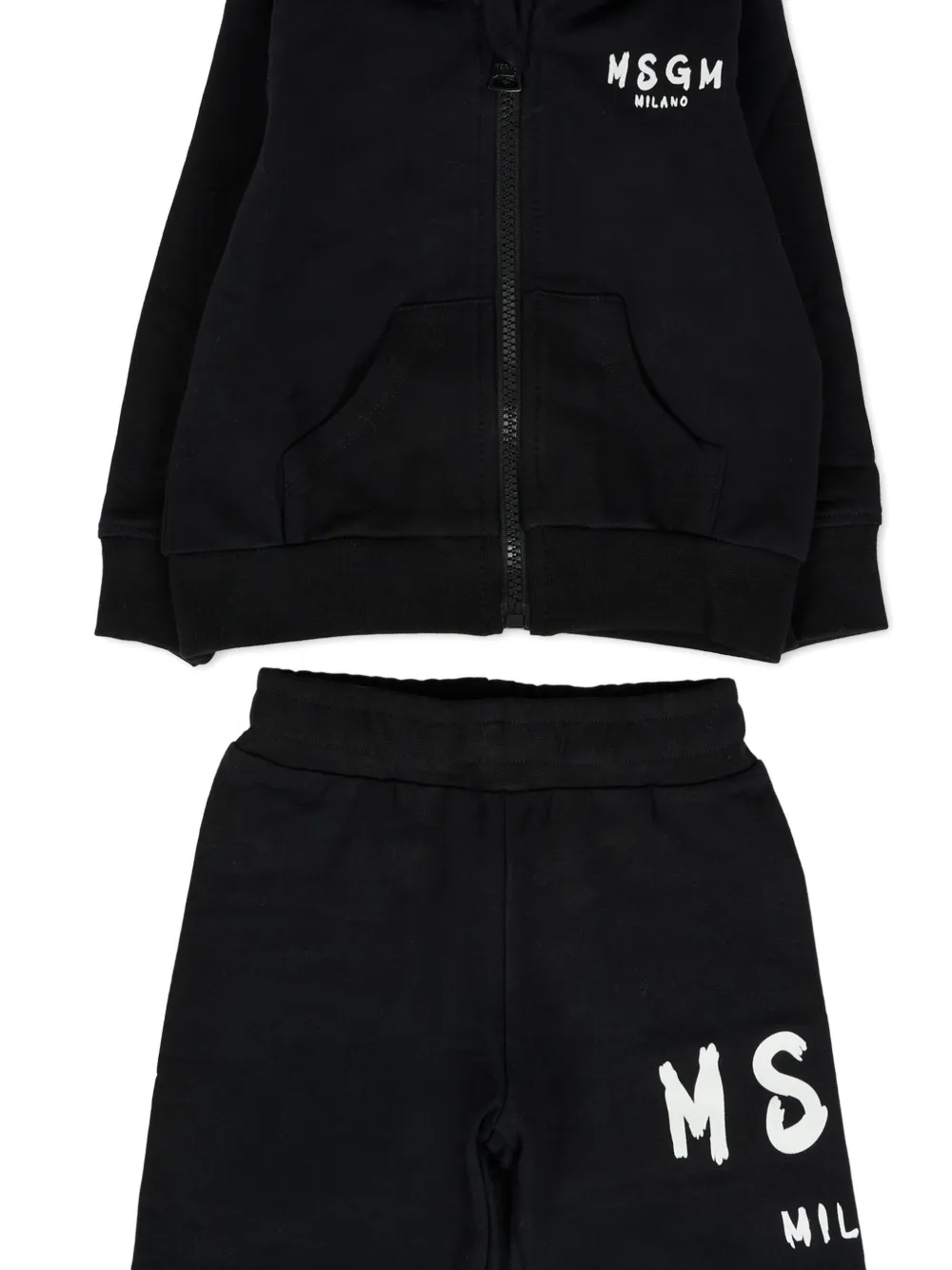 MSGM Kids Twee trainingspakken met logoprint Zwart
