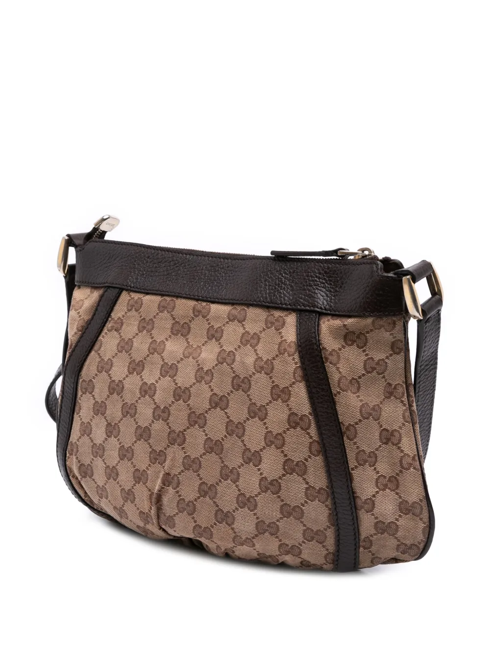 Pre-owned Gucci 2016-2025 Gg Canvas Abbey D Ring Crossbody Bag In Brown