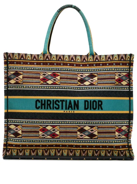 Christian Dior Pre-Owned 2019 Large Embroidered Canvas Book tote bag