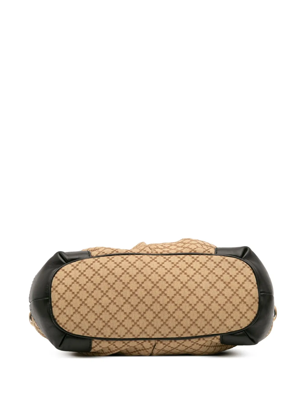 Pre-owned Gucci 2016-2025 Diamante Canvas Sukey Satchel In Brown