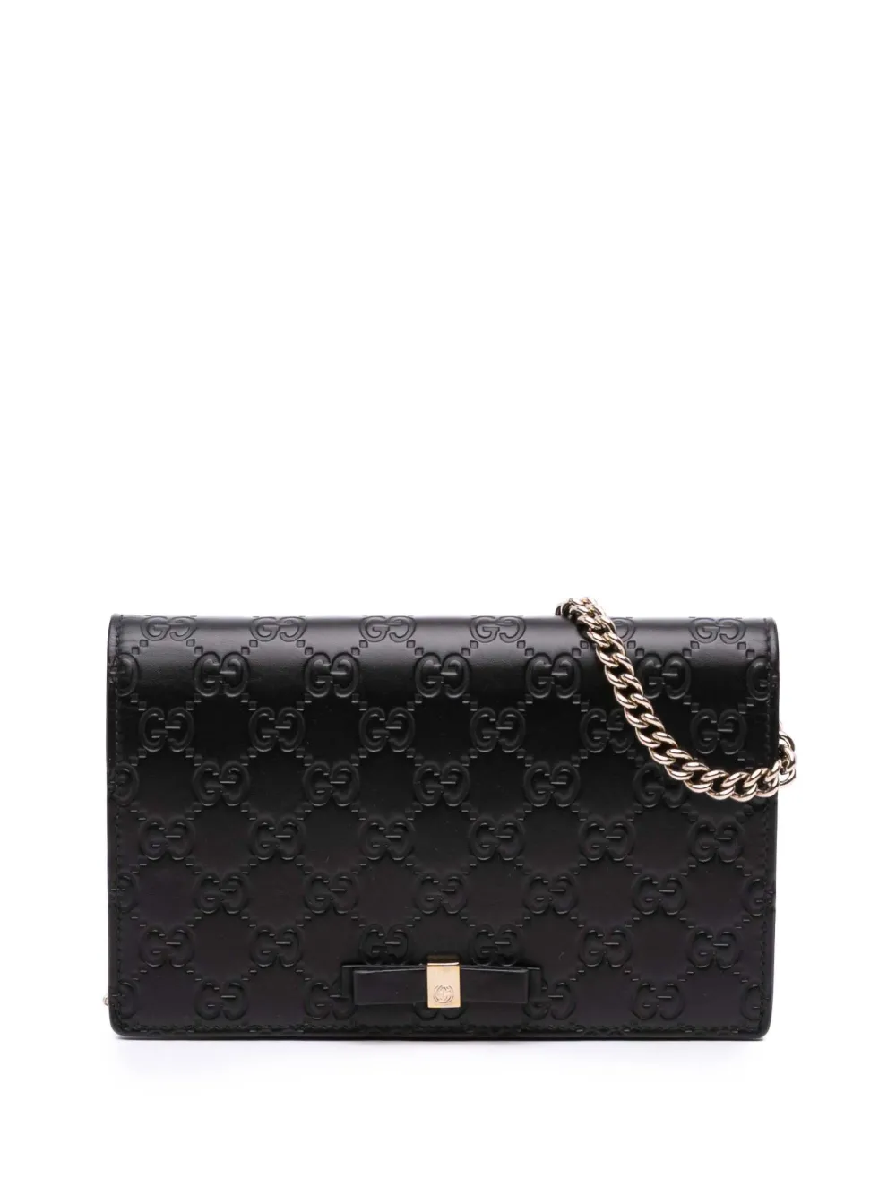 Gucci Pre-Owned 2000-2015 ミニ グッチシマ ボウ シグネチャー ウォレットオンチェーン ショルダーバッグ - Gucci Pre-Owned 2000-2015 ミニ グッチシマ ボウ シグネチャー ウォレットオンチェーン ショルダーバッグ -