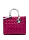 Christian Dior Pre-Owned 2014 Large Bicolor Lambskin Cannage Lady Dior satchel - Pink
