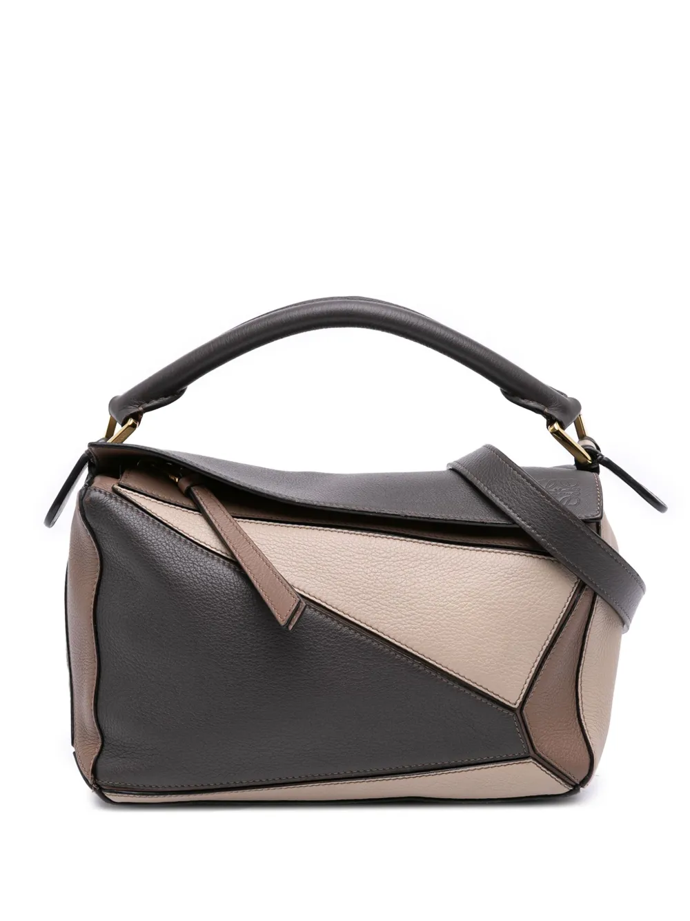 Loewe Pre-Owned 2017 スモール トリコロール カーフスキン パズル サッチェルバッグ - グレー Loewe Pre-Owned 2017 スモール トリコロール カーフスキン パズル サッチェルバッグ - グレー